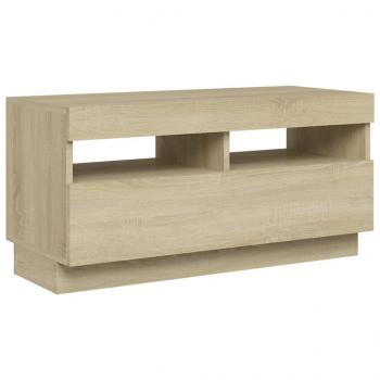 TV-Schrank mit LED-Leuchten Sonoma-Eiche 80x35x40 cm