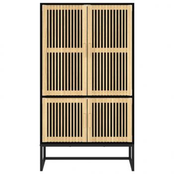 Highboard Schwarz 70x35x125 cm Holzwerkstoff