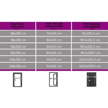 Haustür Aluminium und PVC Weiß 110x210 cm  