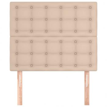 Kopfteile 2 Stk. Cappuccino-Braun 90x5x78/88 cm Kunstleder