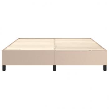 Boxspringbett Matratze Cappuccino-Braun 180x200 cm Kunstleder