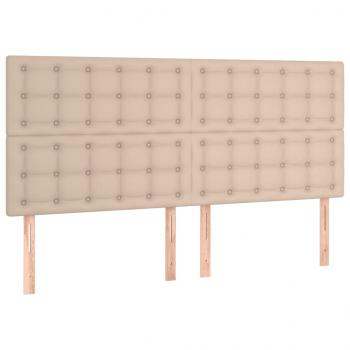 Boxspringbett Matratze Cappuccino-Braun 180x200 cm Kunstleder