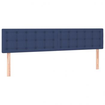 Boxspringbett mit Matratze & LED Blau 180x200 cm Stoff