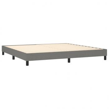 Boxspringbett mit Matratze Dunkelgrau 180x200 cm Stoff