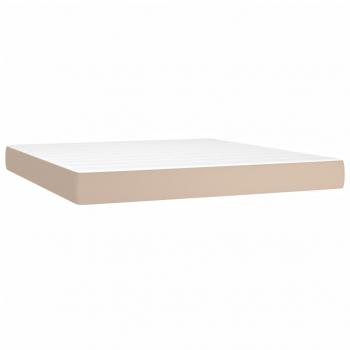 Boxspringbett Matratze Cappuccino-Braun 180x200 cm Kunstleder