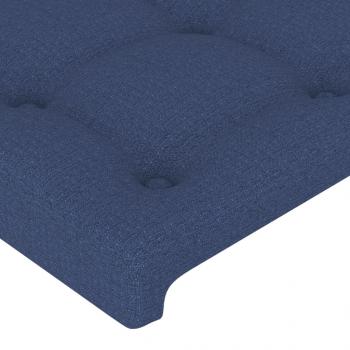 Kopfteil mit Ohren Blau 183x16x118/128 cm Stoff