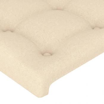 Kopfteile 2 Stk. Creme 90x5x78/88 cm Stoff