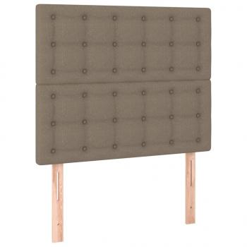 Kopfteile 2 Stk. Taupe 100x5x78/88 cm Stoff