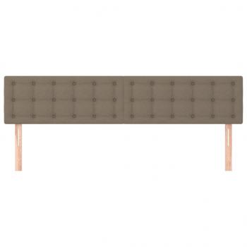 Kopfteile 2 Stk. Taupe 100x5x78/88 cm Stoff