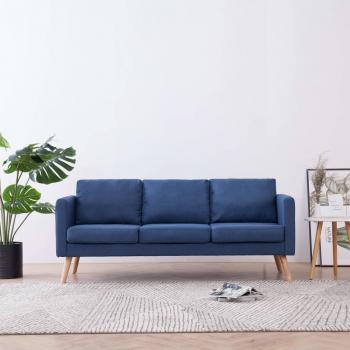 ARDEBO.de - 3-Sitzer-Sofa Stoff Blau