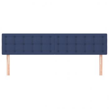 Kopfteile 2 Stk. Blau 80x5x78/88 cm Stoff