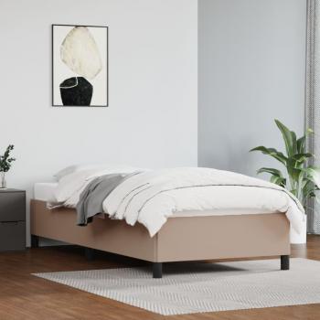 ARDEBO.de - Bettgestell Cappuccino-Braun 90x200 cm Kunstleder