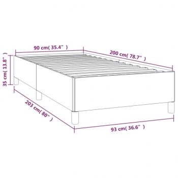 Bettgestell Cappuccino-Braun 90x200 cm Kunstleder