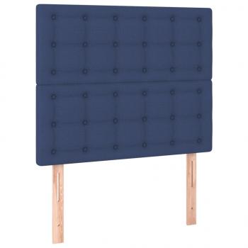 Kopfteile 2 Stk. Blau 100x5x78/88 cm Stoff