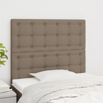 ARDEBO.de - Kopfteile 2 Stk. Taupe 90x5x78/88 cm Stoff