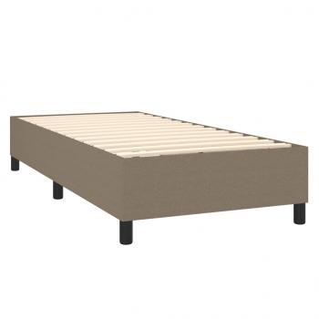 Boxspringbett mit Matratze & LED Taupe 80x200 cm Stoff