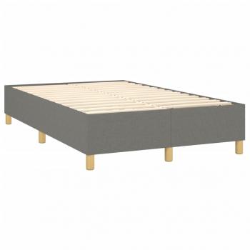 Boxspringbett mit Matratze Dunkelgrau 120x200 cm Stoff