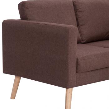 2-Sitzer-Sofa Stoff Braun