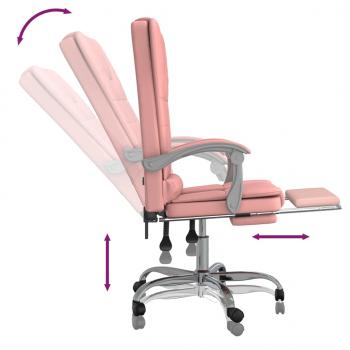 Bürostuhl mit Massagefunktion Rosa Kunstleder