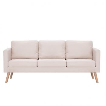 3-Sitzer-Sofa Stoff Cremeweiß