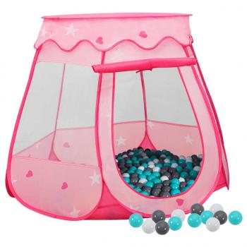 ARDEBO.de - Kinder-Spielzelt mit 250 Bällen Rosa 102x102x82 cm