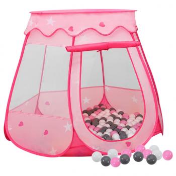 ARDEBO.de - Kinder-Spielzelt mit 250 Bällen Rosa 102x102x82 cm