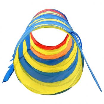 Spieltunnel mit 250 Bällen Mehrfarbig 245 cm Polyester