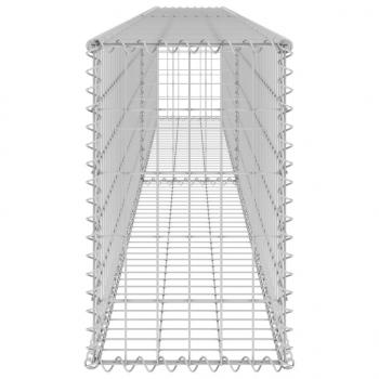 Gabionenwand mit Abdeckung Verzinkter Stahl 300x30x50 cm