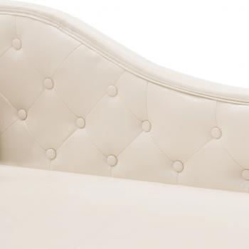 Chaiselongue Creme Kunstleder 