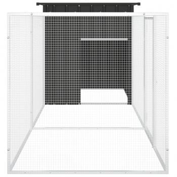 Hühnerkäfig Anthrazit 300x91x100 cm Verzinkter Stahl