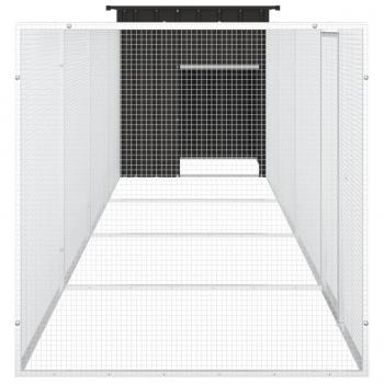 Hühnerkäfig Anthrazit 500x91x100 cm Verzinkter Stahl