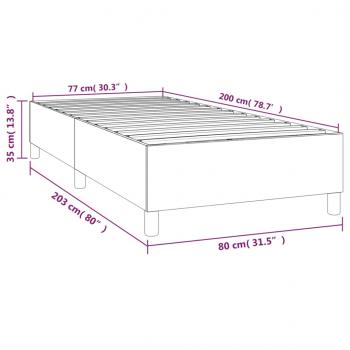 Bettgestell Cappuccino-Braun 80x200 cm Kunstleder