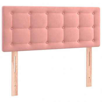 Boxspringbett mit Matratze Rosa 100x200 cm Samt