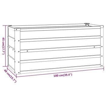 Hochbeet Rostig 100x40x45 cm Cortenstahl