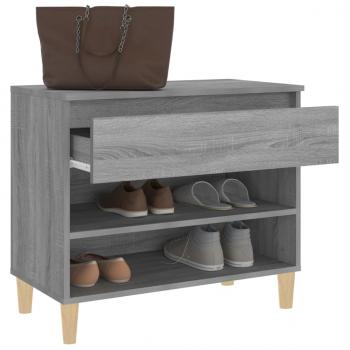 Schuhregal Grau Sonoma 70x36x60 cm Holzwerkstoff