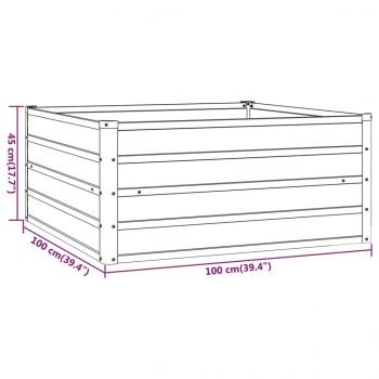 Hochbeet Rostig 100x100x45 cm Cortenstahl