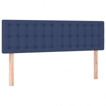 Kopfteile 2 Stk. Blau 72x5x78/88 cm Stoff