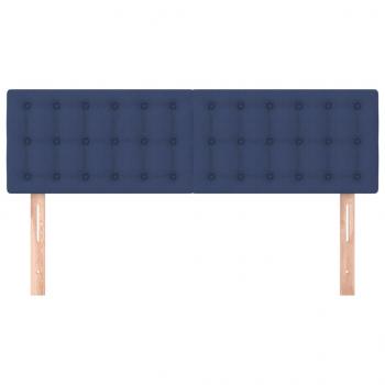 Kopfteile 2 Stk. Blau 72x5x78/88 cm Stoff