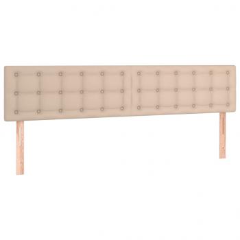 Kopfteile 2 Stk. Cappuccino-Braun 80x5x78/88 cm Kunstleder