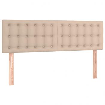 Kopfteile 2 Stk. Cappuccino-Braun 72x5x78/88 cm Kunstleder