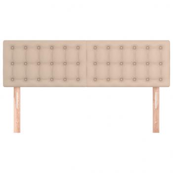 Kopfteile 2 Stk. Cappuccino-Braun 72x5x78/88 cm Kunstleder