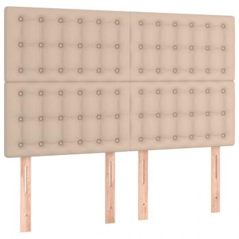 Kopfteile 4 Stk. Cappuccino-Braun 72x5x78/88 cm Kunstleder