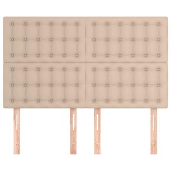 Kopfteile 4 Stk. Cappuccino-Braun 72x5x78/88 cm Kunstleder