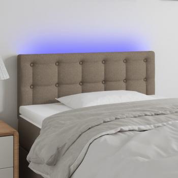 ARDEBO.de - LED Kopfteil Taupe 90x5x78/88 cm Stoff