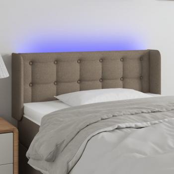 ARDEBO.de - LED Kopfteil Taupe 93x16x78/88 cm Stoff