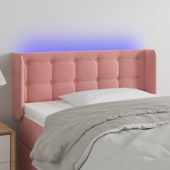 ARDEBO.de - LED Kopfteil Rosa 83x16x78/88 cm Samt 