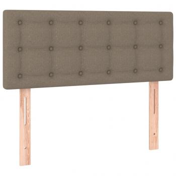 Boxspringbett mit Matratze & LED Taupe 90x190 cm Stoff