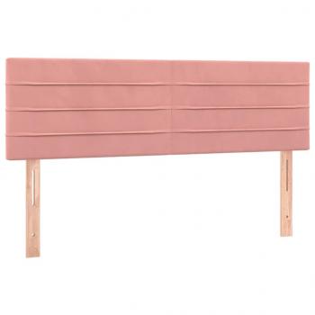 Boxspringbett mit Matratze Rosa 140x200 cm Samt