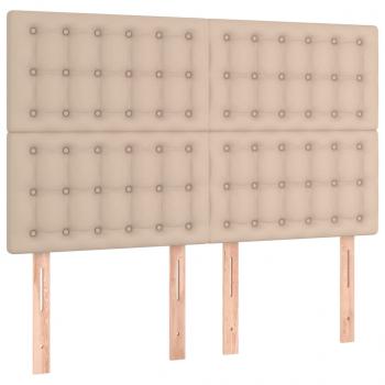 Boxspringbett Matratze Cappuccino-Braun 140x200cm Kunstleder