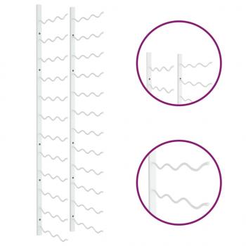 Wand-Weinregal für 36 Flaschen Weiß Eisen